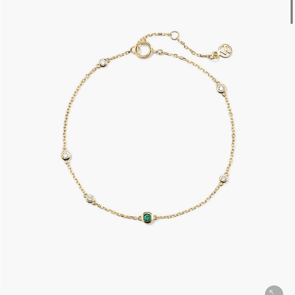 Mejuri Multi Gem Stone Station Bracelet